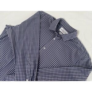 Mizzen + Main Leeward 2XL Standard Fit Blue Plaid Long Sleeve Button Down XXL